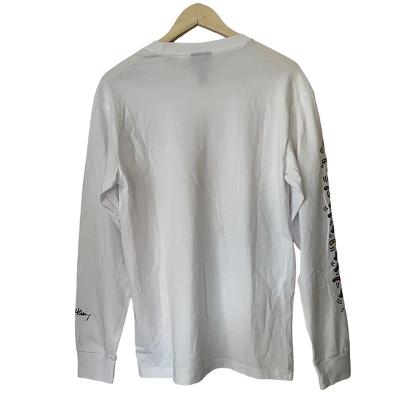 H&M Keith Haring Long Sleeve Relaxed Fit Tee T Shirt Sleeve Print Mens XS NWOT - Picture 6 of 7